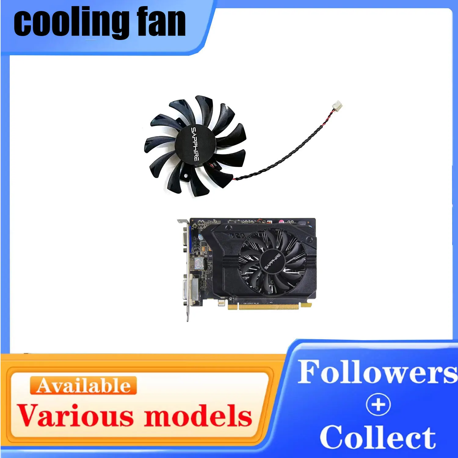 Nieuw Voor Saffier R7 240 250 340 350 Met Boost Grafische Kaart Vervangende Ventilator