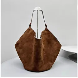 Kh @ * 2024 bolso de mano para mujer, bolsa de hombro de cuero de vaca esmerilado, de lujo