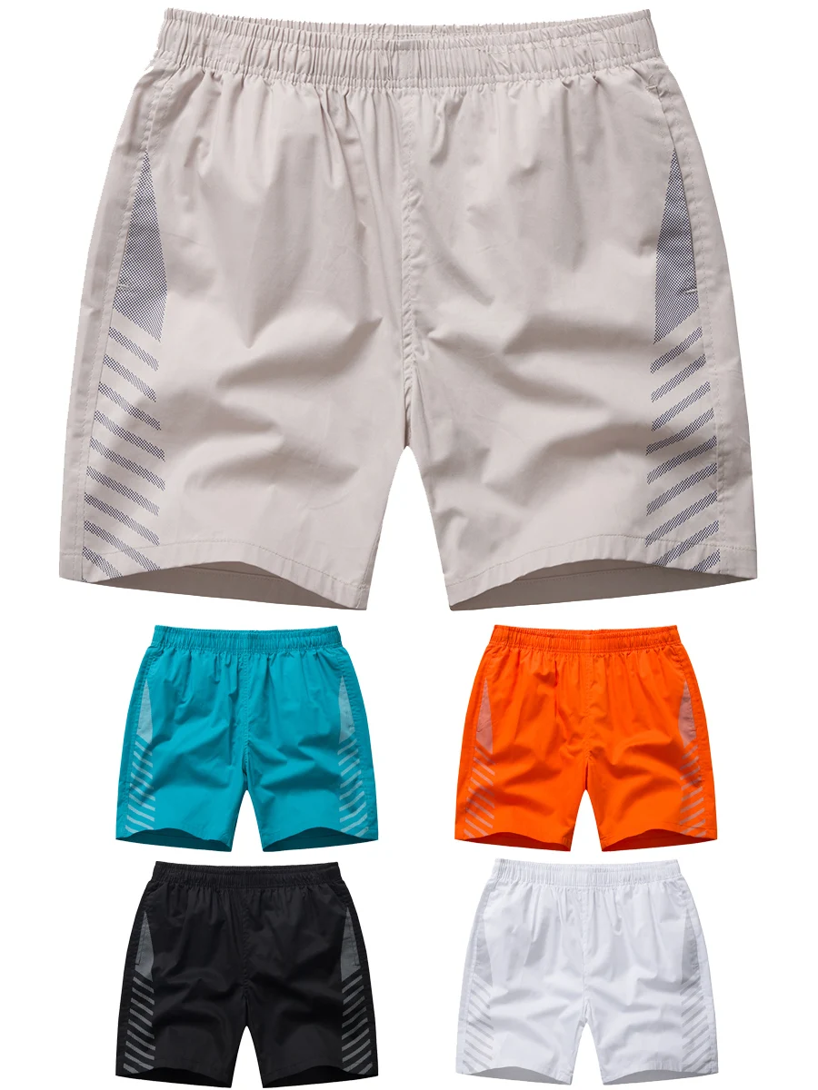 

Мужские хлопковые шорты летние повседневные средней длины для дома, пляжа, бега, модные городские, со средней посадкой, прямые штанины
