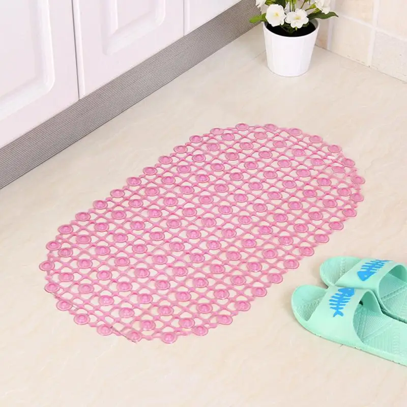 1 Pcs PVC Oval Water Drop Bathroom Non-slip Mat Bath Oval Bedroom Floor Shower Mat Absorbent Carpet Four-color Bathroom Tool