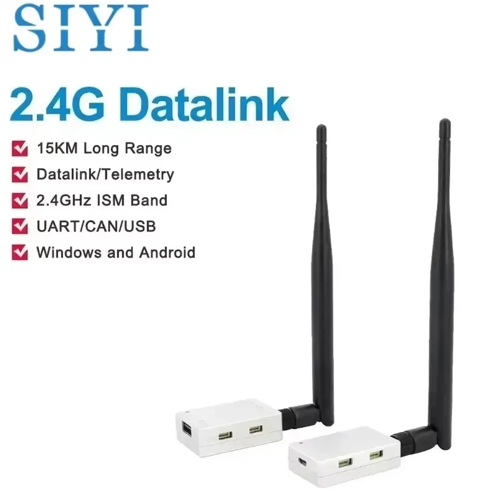 SIYI 2.4G 15KM Wireless Datalink Transceiver Support Mavlink Telemetry UART Connection Practical Accessory For UAV Drone