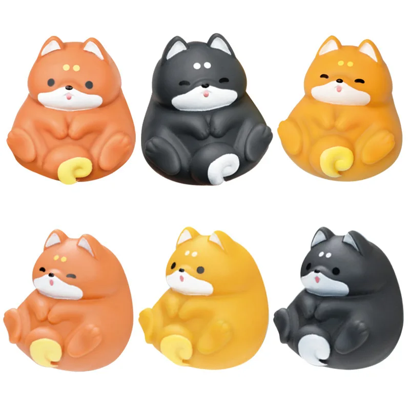 Original Genuine Capsule Toys Gashapon Fat Shiba Inu Tumbler Animal Cute Dog Figure Collection Kids Gift