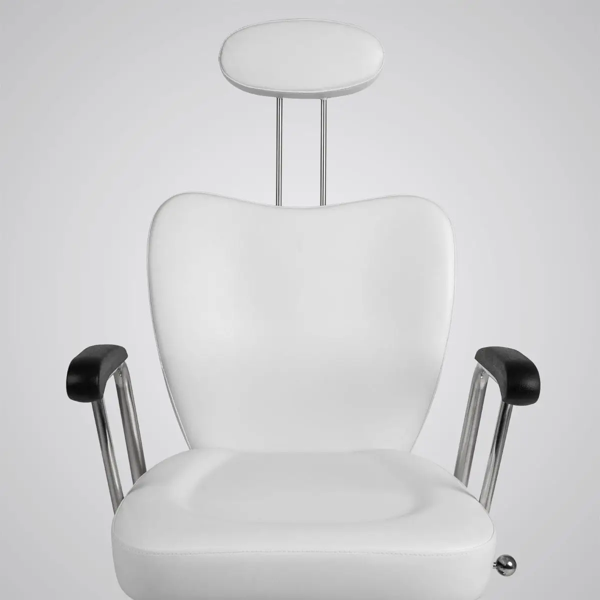 White Reclining Hydraulic Salon Styling Chair With Removable Headrest For Barber Beauty Threading, Customized