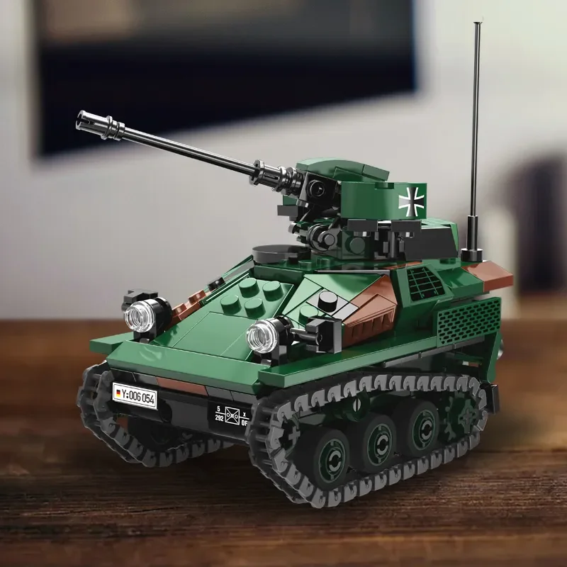 

394PCS 1: 30 Lifelike Weasel Armored Vehicle Educational Intelligence Building Blocks Model Toy