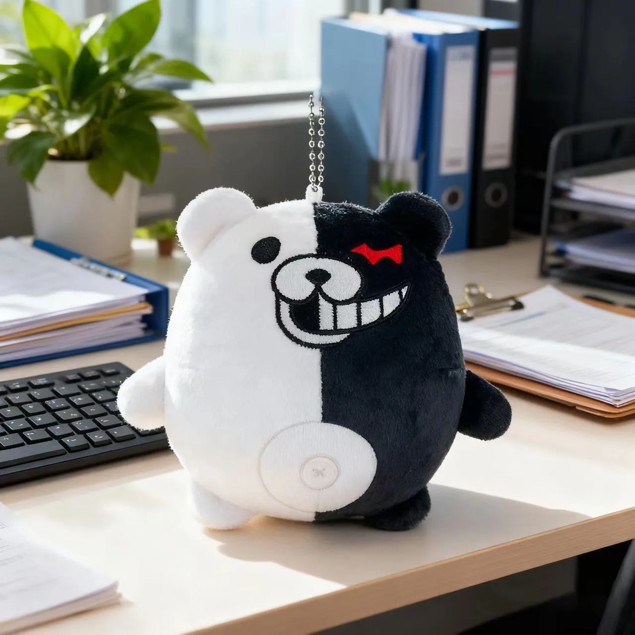 Gefüllte Anime Danganronpa 10cm Monokuma Monomi Plüsch-Anhänger-Puppen für Mädchen und Jungen, Sammlerstücke für Taschen und Schlüsselanhänger