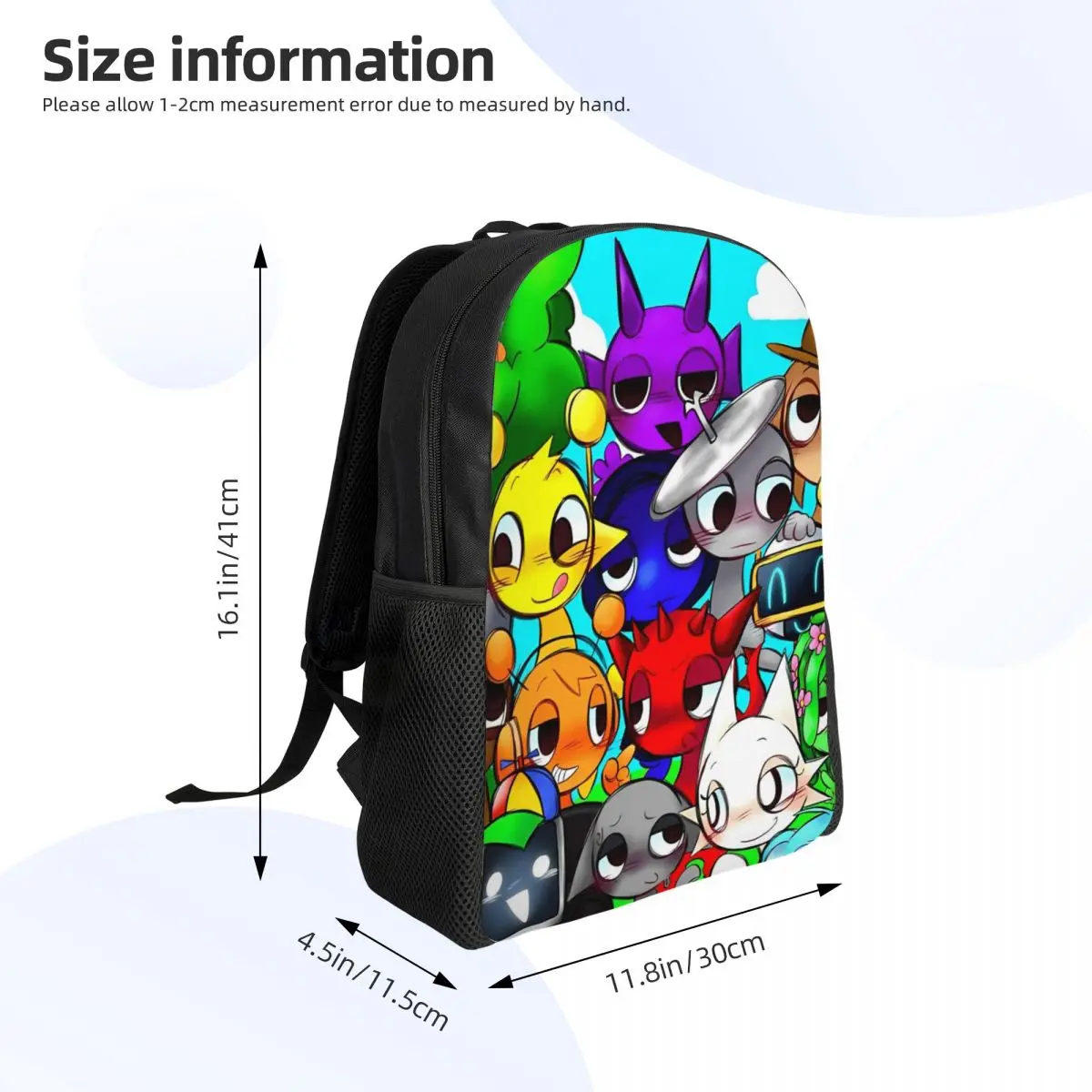 Mochila de dibujos animados Sprunki para juegos infantiles, mochilas escolares preescolares para niños y niñas