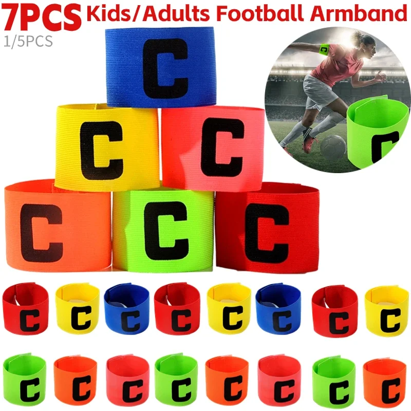 Football Armband Captain Soccer Bracelet Non-slip Soccer Ball Leader Soccer Armband Adjustable Bright Color Football Accessories