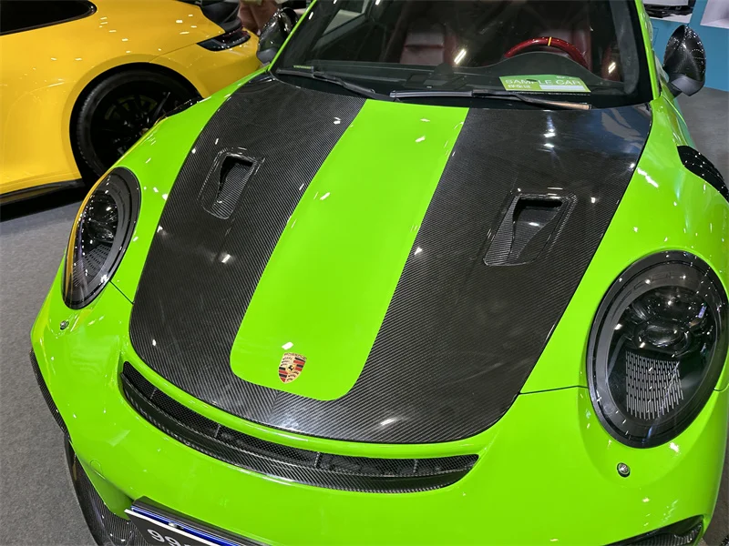 Cubierta de coche estilo GT2RS de fibra de carbono seca prensada en caliente de alta calidad para Porsche 991 911,1