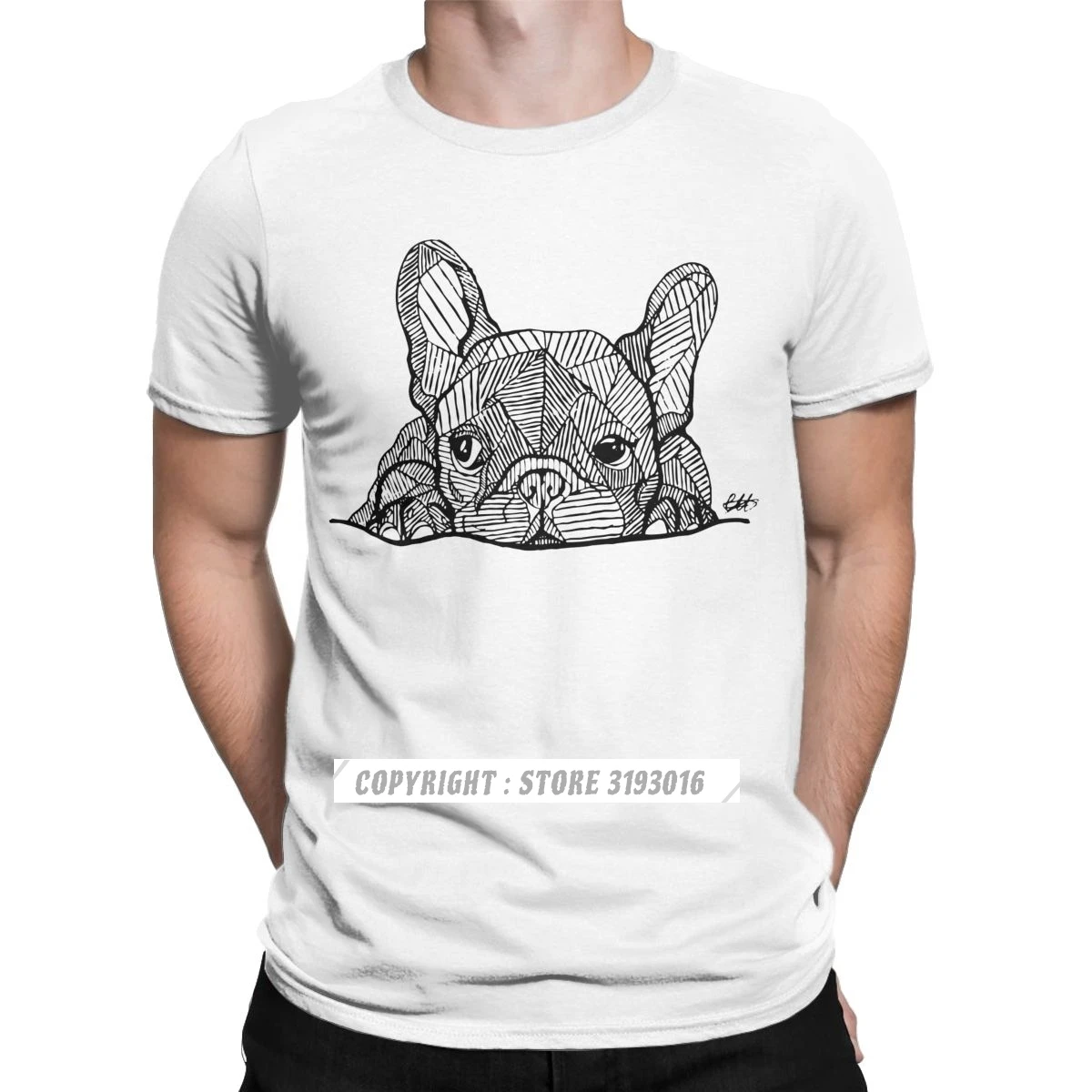 French Bulldog Puppy T Shirt Dog Cute Animals Pet Vintage Tee Shirt Mens Christmas Tees Round Collar Fitness T Shirts