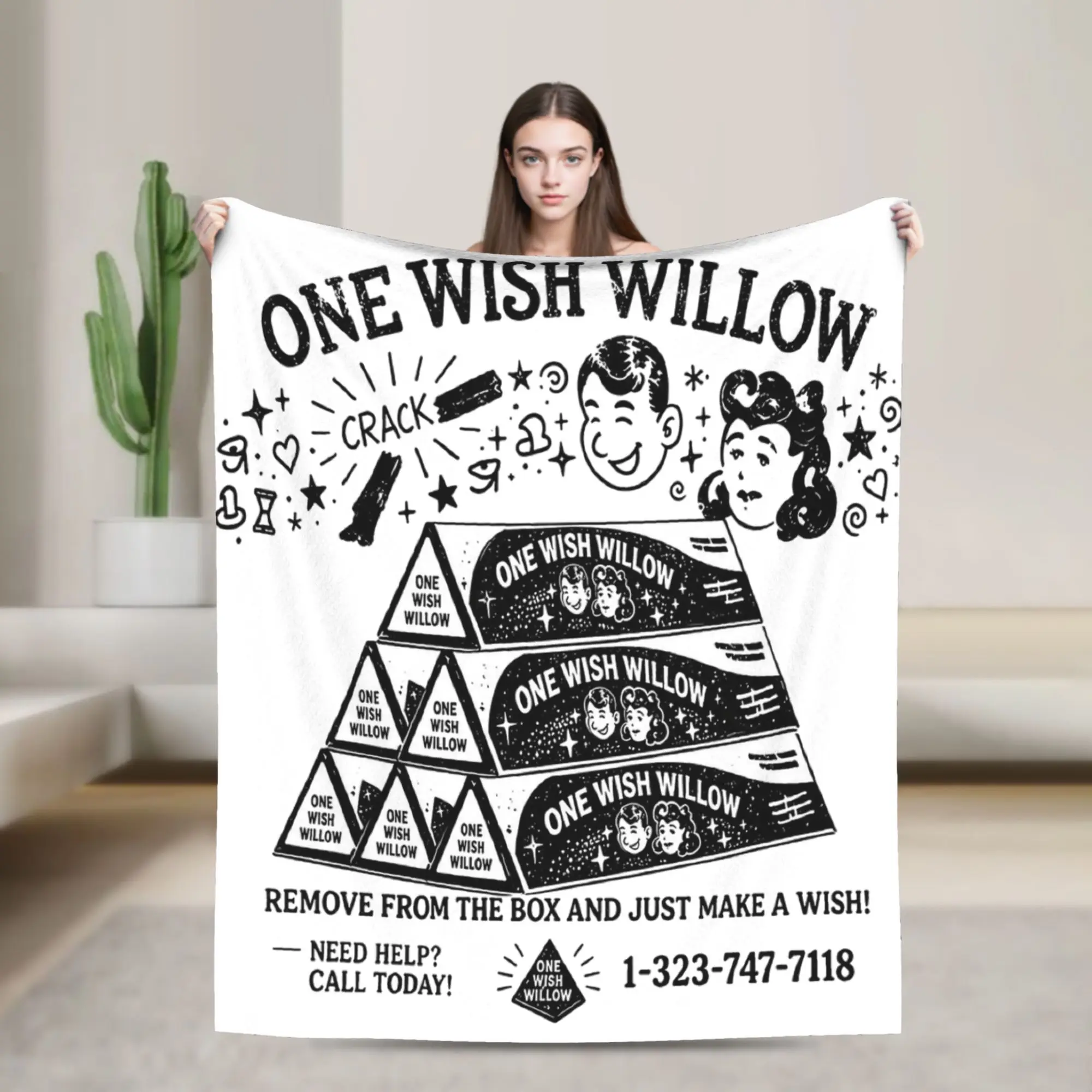 Obsession Movie 2026 ONE WISH WILLOW Plush Blankets  Vintage Throw Blankets for Home 125*100cm Bedspread