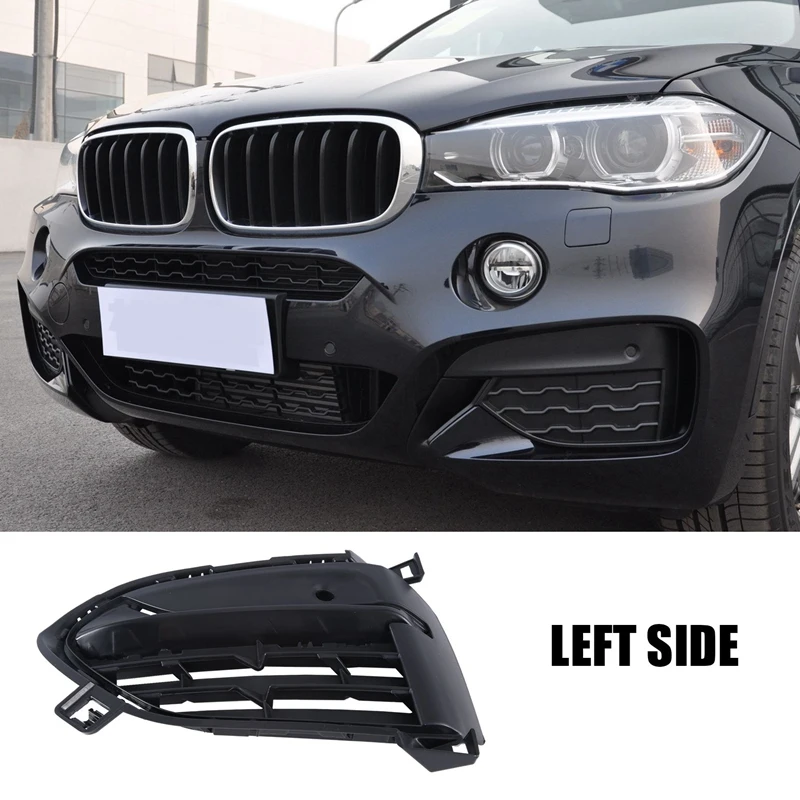 Car Front Bumper Outer Grille Cover Fit for BMW X6 F16 2015-2019 51117319777 Left Side