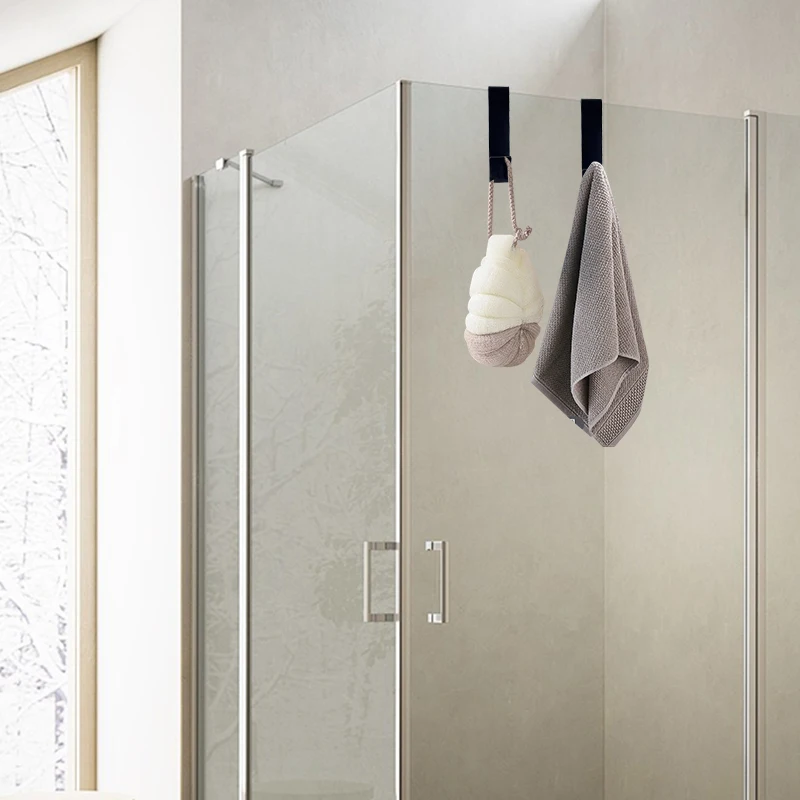 取り外し可能なアクリルフック,シャワードアの後ろ,タオル掛け,バスルームアクセサリー,バスローブ掛け,4個