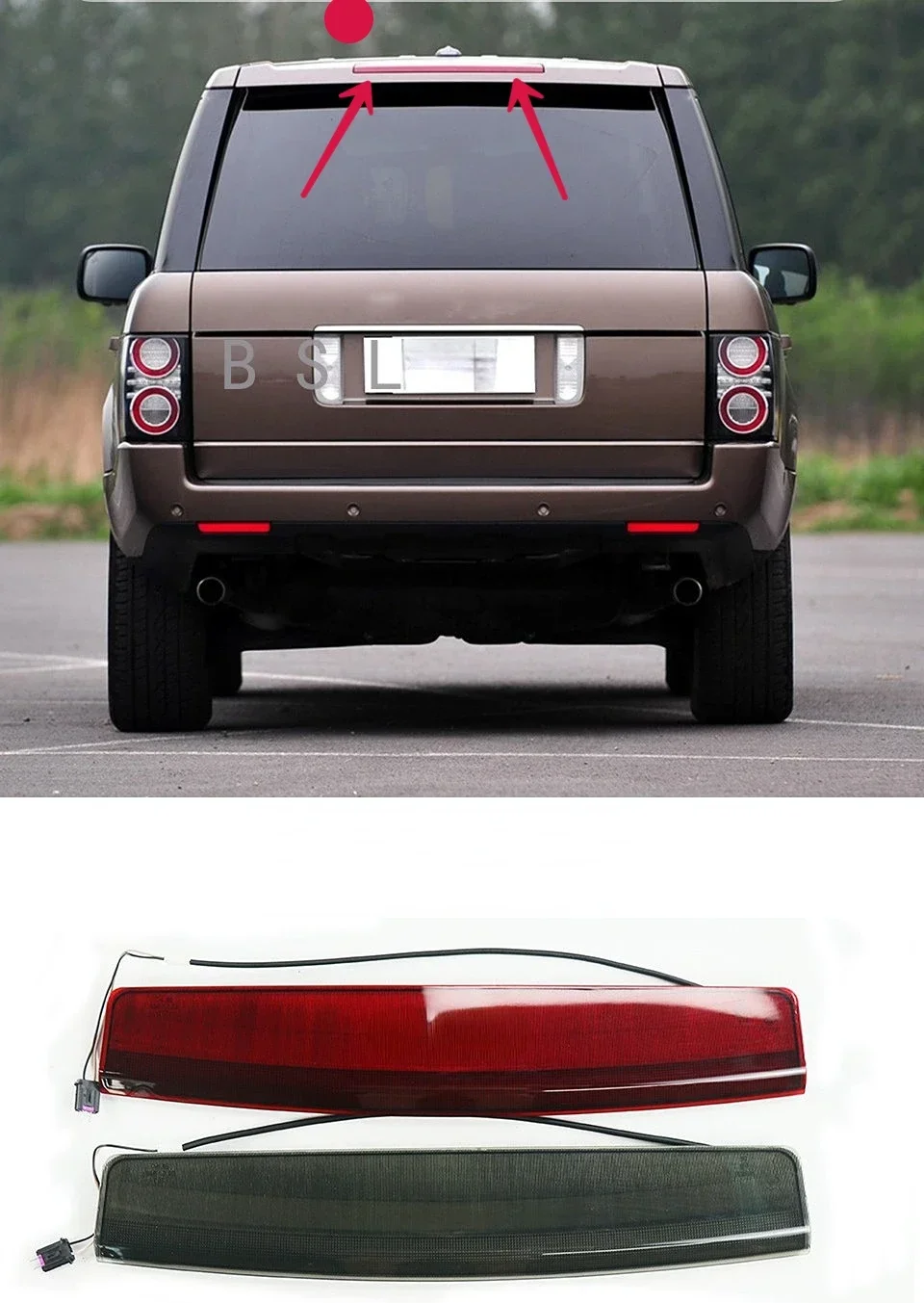 

High Mounted 3rd Third Brake Stop Lamp LED Light Rear Tail Lamp For Range Rover Vogue L322 2004-2012 Auto Accessories