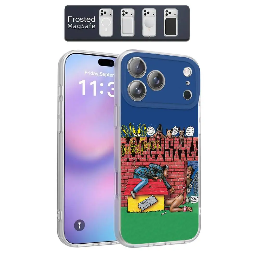 حافظة هاتف S-Snoop Dogg Iz It a Crime Doggystyle لهاتف iPhone 17,16,15,14,13,12,11,Pro,Max,Plus,Air,Mini Magsafe Frosted