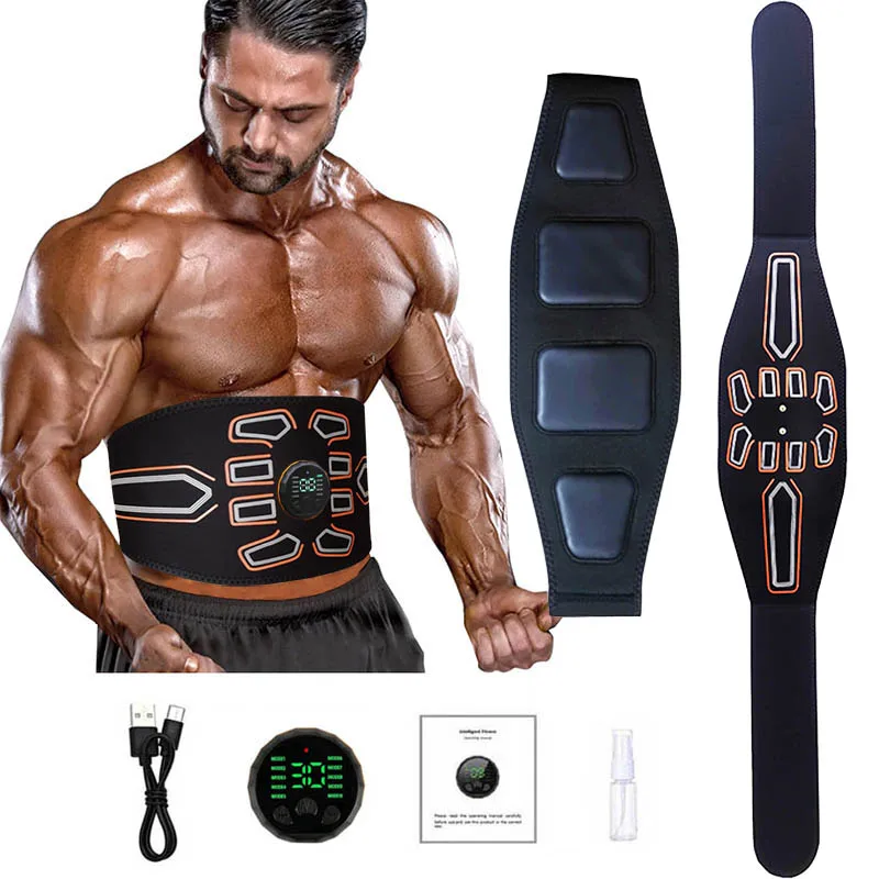 Estimulador muscular inteligente, entrenador de abdominales, cinturón tonificador Abdominal, masajeador de cintura, adelgazamiento corporal, pérdida de peso, gimnasio en casa, equipo de Fitness