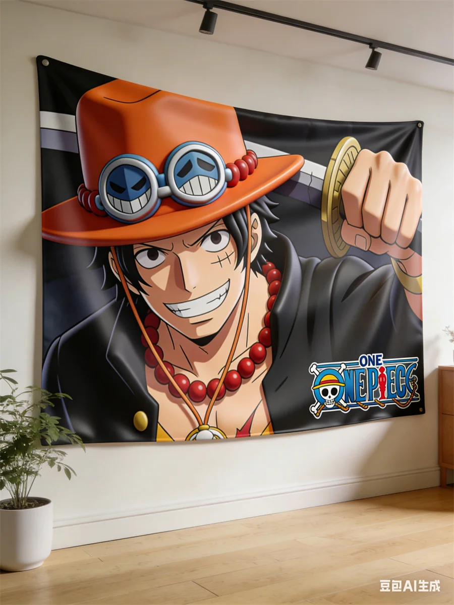 

One Piece Luffy 3D Effect Wall Tapestry - Anime Pirate Flag Themed Hanging Cloth for Bedroom, Living Room & Dorm Decor