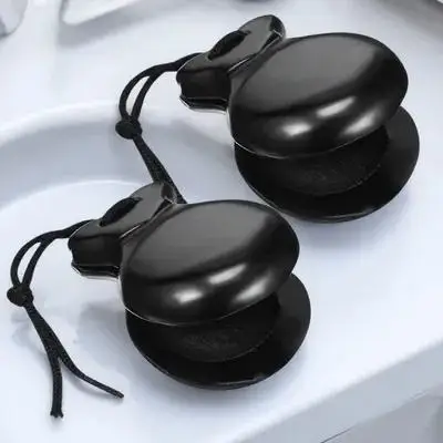 Imagen 1 del producto 1 par de castañuelas de madera para dedos, aspecto elegante, ligero, portátil, instrumento de iluminación musical temprana, castañuelas para dedos