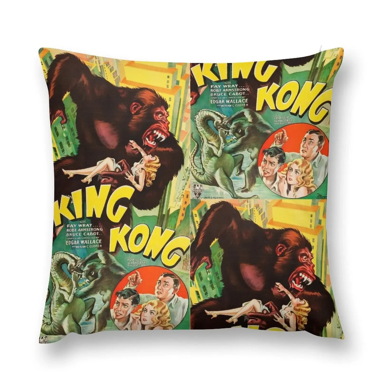 

King Kong Vintage Film Throw Pillow Christmas Throw Pillows Covers home decor items Pillow Cover Pillowcases pillow