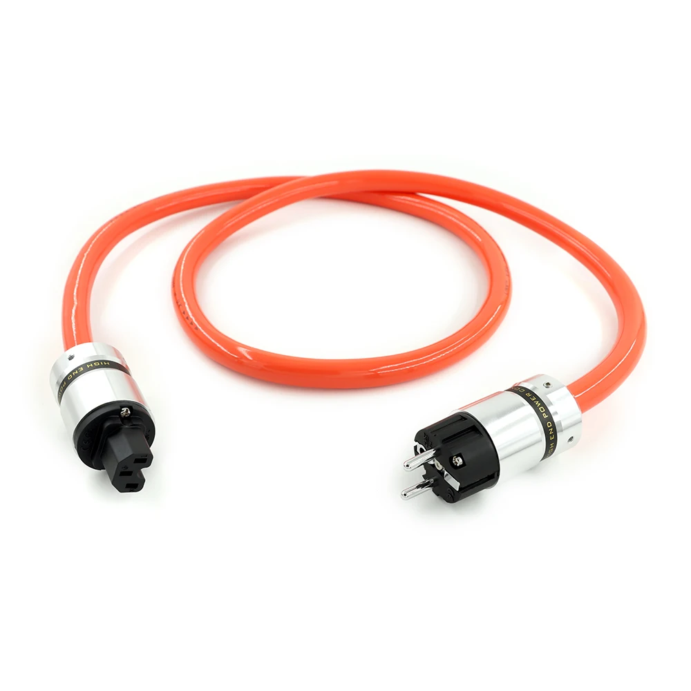 

99.998% Pure Copper OFC Series Pure Copper European Standard Power Connector EU Schuko Power Cord HIFI