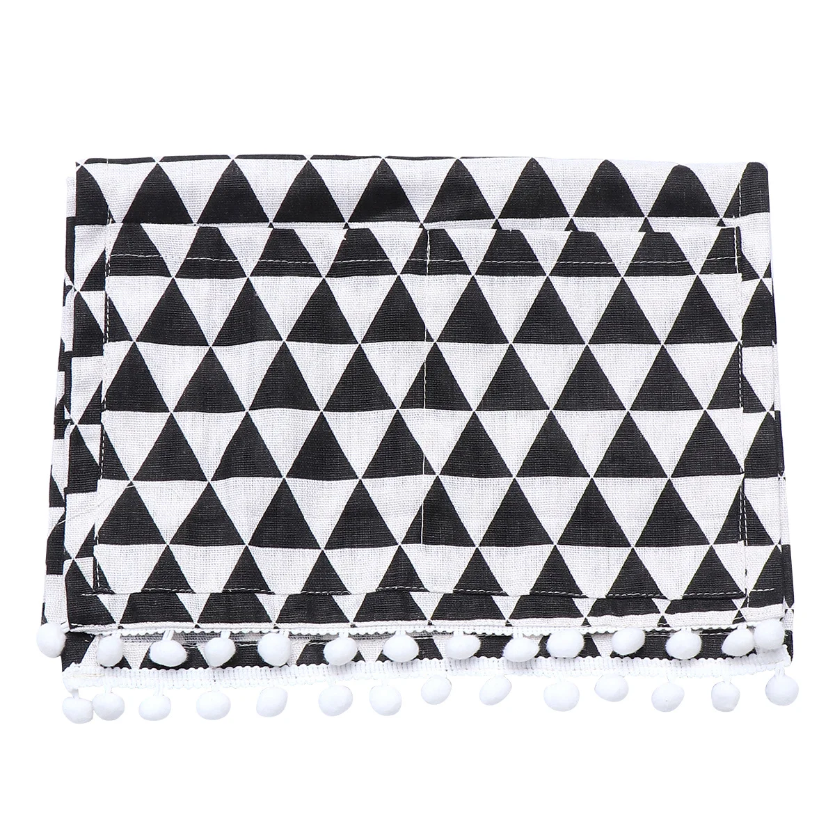 القطن الكتان غطاء فرن الميكروويف العالمي 30x90 سنتيمتر مثلث أسود الغطاء الواقي فرن محمصة اللاحم ديكور المطبخ #6