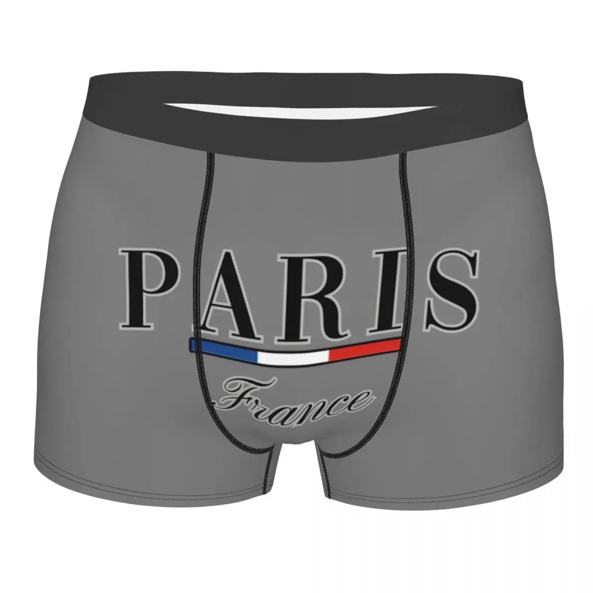 Boxers gráficos legais personalizados para homens, calcinhas confortáveis, cuecas, cuecas, cuecas, roupas íntimas, Paris, França