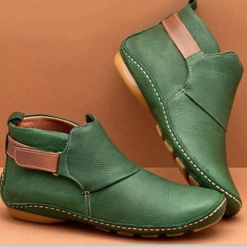 Damen-Stiefeletten Modische Flache Wasserdichte Bequeme Schuhe Winter Rutschfeste Booties Lässige Damenschuhe – Detail 5