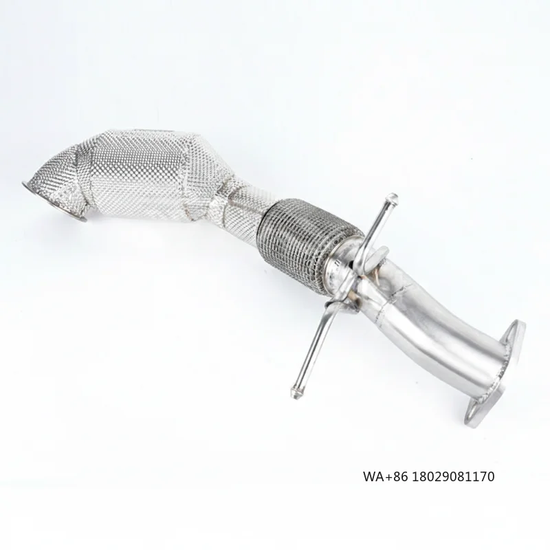 

78.OEM/ODM Performance Upgrade High-Flow Cat Stainless Steel Front Pipe Exhaust for V90 2019 2.0T