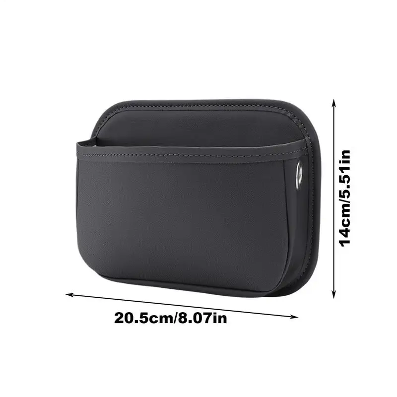 Car Pocket Organizer Vehicle Adhesive Pouch for Phone Car Seat Leather Storage Pocket for Glasses Phones Keys and Cards Sunglass
