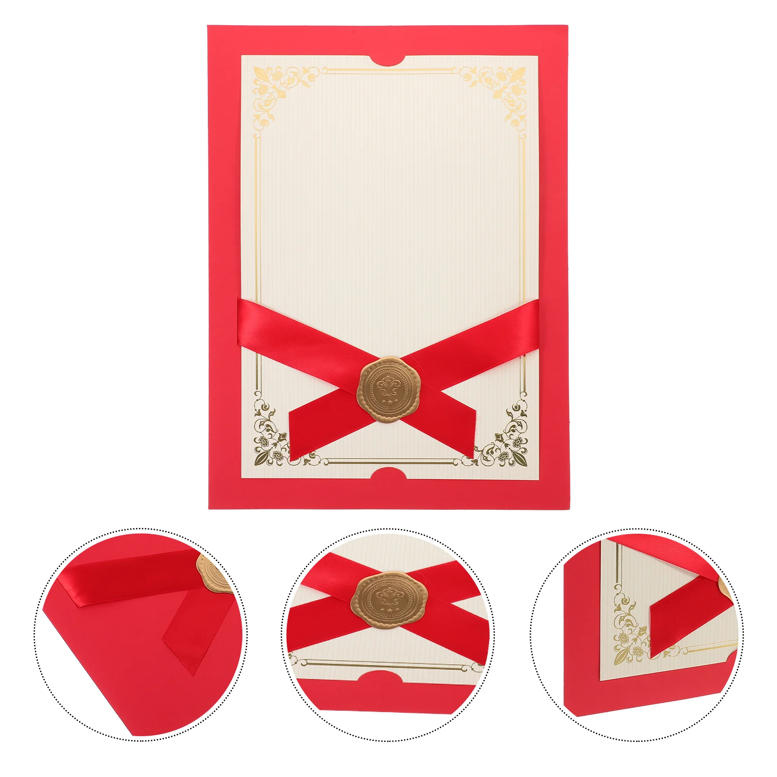 Certificate Envelope Document Covers Paper Printable Diploma Frame Award Holders Graduation Red Staff