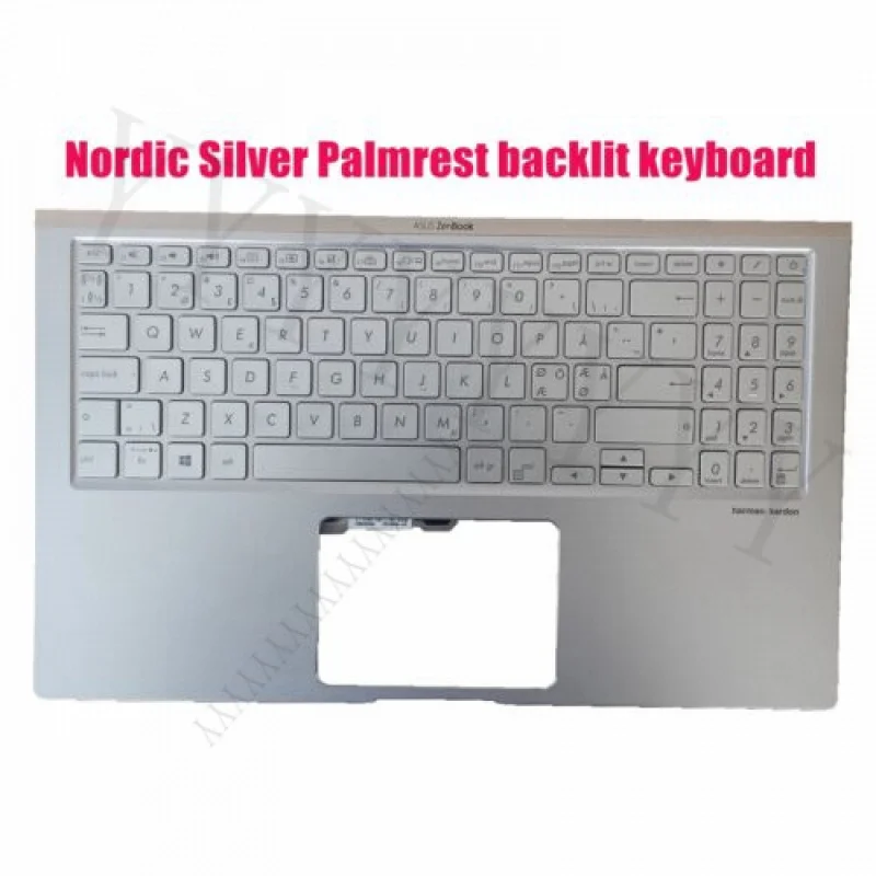 

Клавиатура QQ Nordic Silver с подсветкой для рук для Asus UX533F UX533FD UX533FN