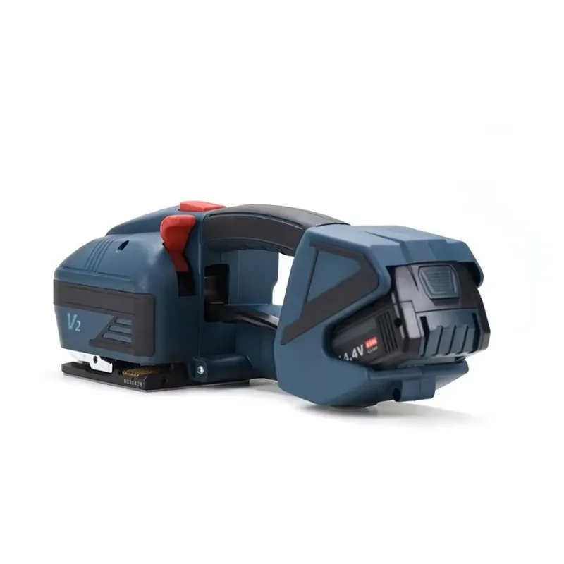Handheld Pp Pet Electric Power V2 Batterie Umreifungsmaschine Angetriebenes Kunststoffpaket Manuelles Verpackungsumreifungsgerät