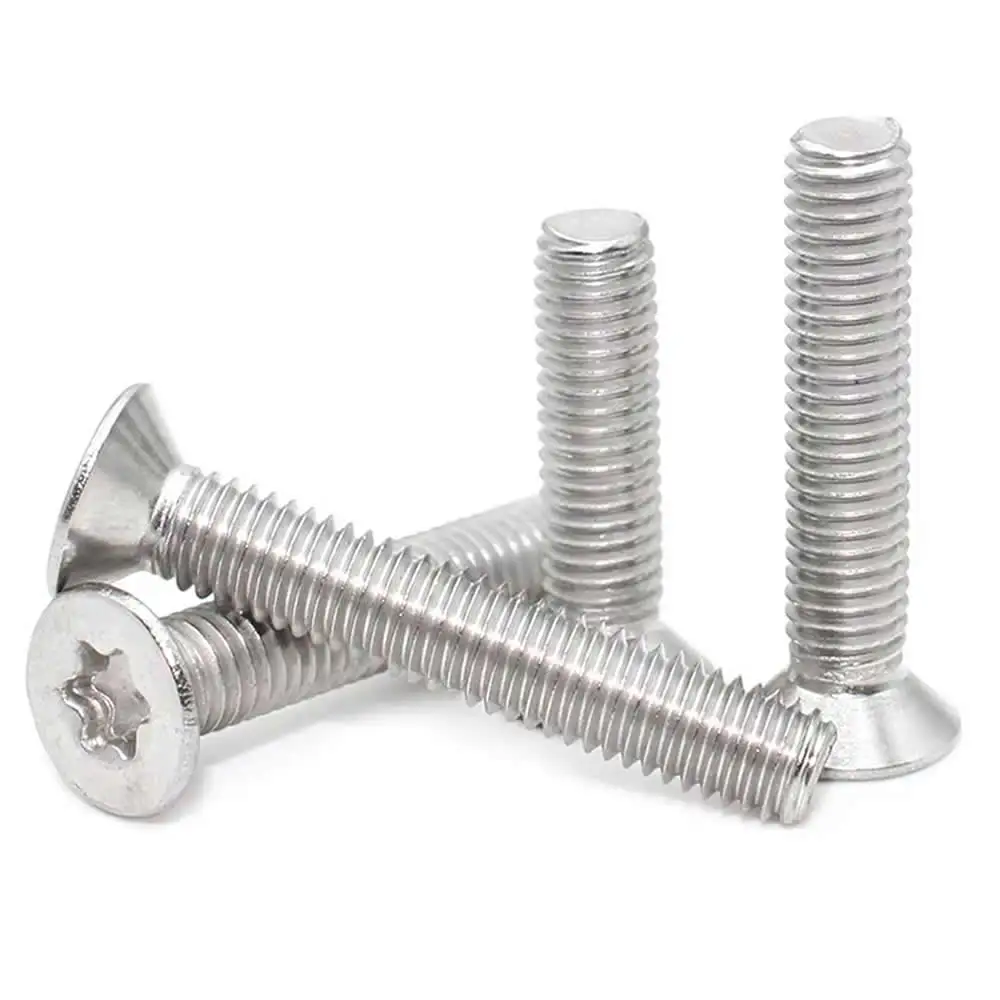 5-50Pcs M1.6 M2 M2.5 M3 M4 M5 M6 M8 CM 304 Stainless Steel Six-Lobe Torx Flat Countersunk Head Screw Bolt GB2673 Length=3-55mm