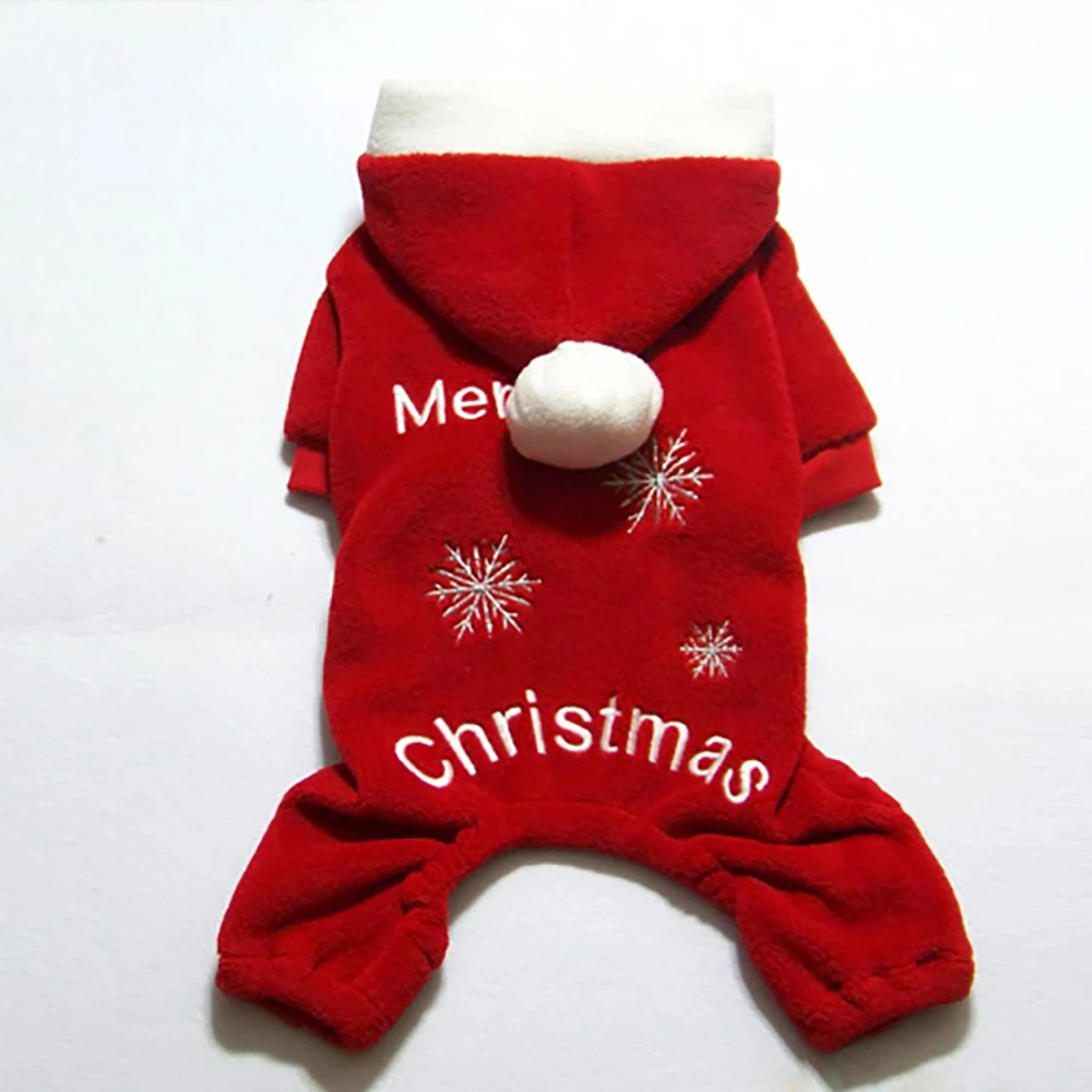 Puppy Dog Christmas Coat Jacket Pet Clothes Winter Xmas Party Costume