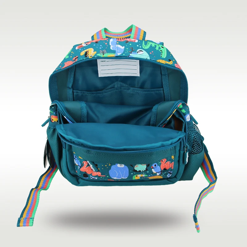 children's schoolbag boys backpack Deep Green Animal World cool kawaii 11 inch 1-3 years old