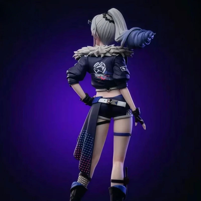 30cm honkai estrela ferroviário anime figura prata lobo perímetro modelo linda menina estátua decoração ornamentos presentes de natal brinquedos