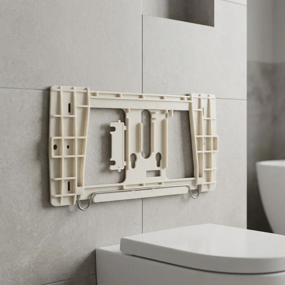 For Geberit 115.333.11.1 Compatible Toilet Tank Panel Mounting Bracket with Central Vertical Rib Reinforcement