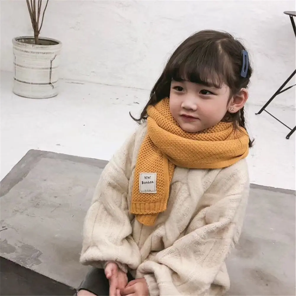 Children Baby Soft Cute Neck Warmer Cotton Warm Kids Scarf