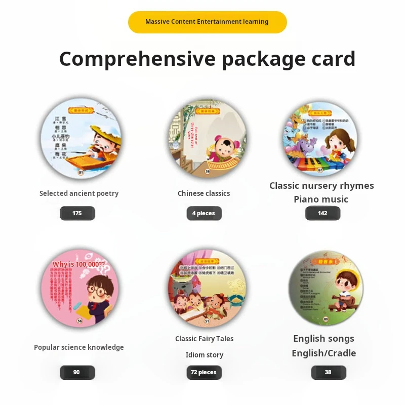 جراموفون للأطفال مع 96 بطاقة تعليمية، جراموفون للأطفال الصغار، فونوغراف للأطفال، مشغل تسجيلات للأطفال الصغار، لعبة حسية موسيقية للاستماع مع #3