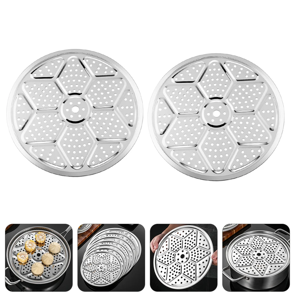 

Stainless Steel Steamer Soup Pot Baking Rack Pressure Cooker Silver Canning for