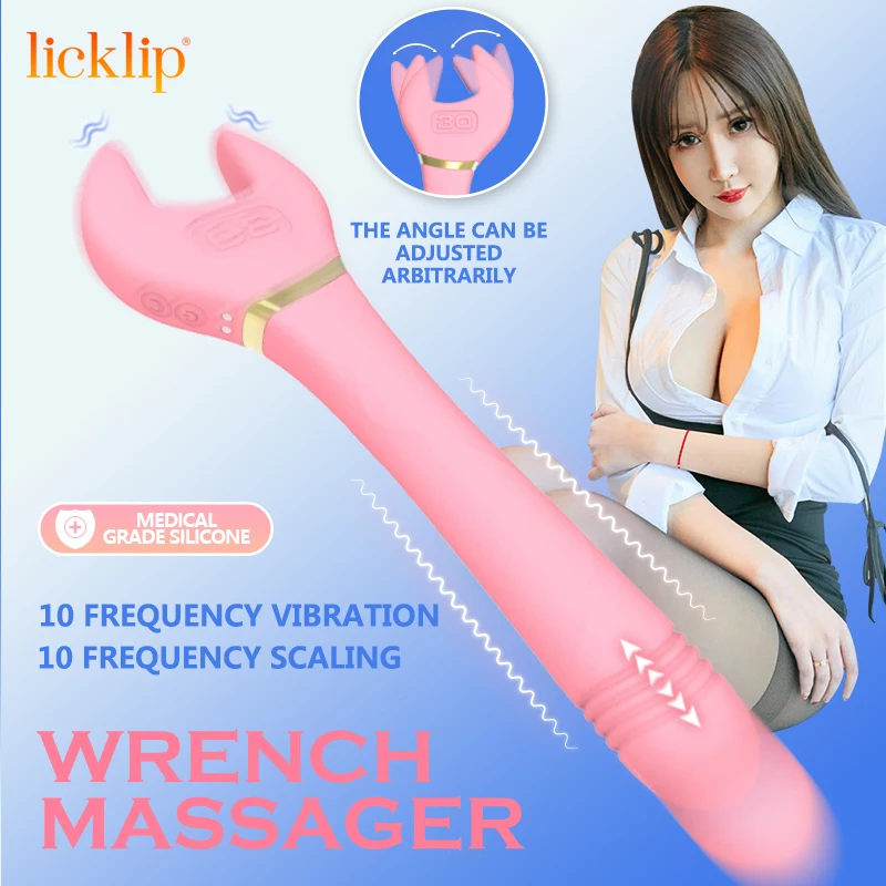 Licklip Cute Wrench Vibrators Women Interesting Sex Toys AV Wand Toys Powerful Vibration Masturbator Clitoris Nipple Massager