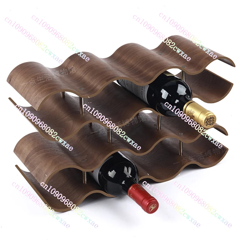 

Creative Wooden Wine Bottle Rack, Vintage Wine Bottle Stand, Wooden Bottle Holde