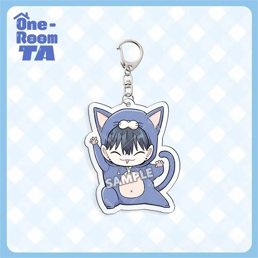 6CM Anime One-Room TA Keychain Acrylic Stand Model Characters Ornament Accessories Goods Christmas Gifts