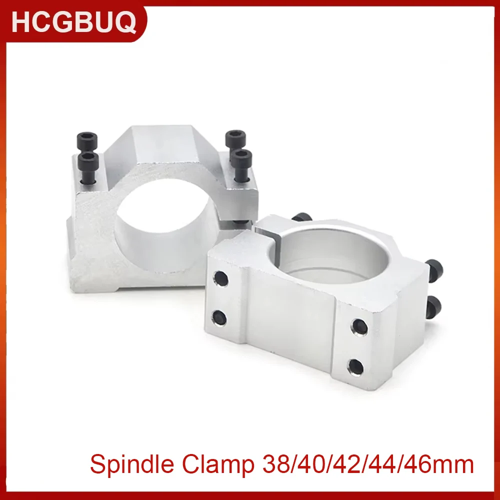 Soporte de montaje para enrutador de Motor de husillo de máquina CNC, accesorio de husillo con tornillos de 38mm,40mm,42mm,44mm,46mm, abrazadera de aluminio
