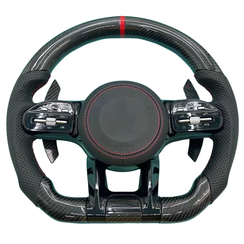 

Performance Carbon Fiber And Leather Steering Wheel For Mercedess Benzs AMG C G CLA A45 C63 W211 W204 CLA CLS SL500