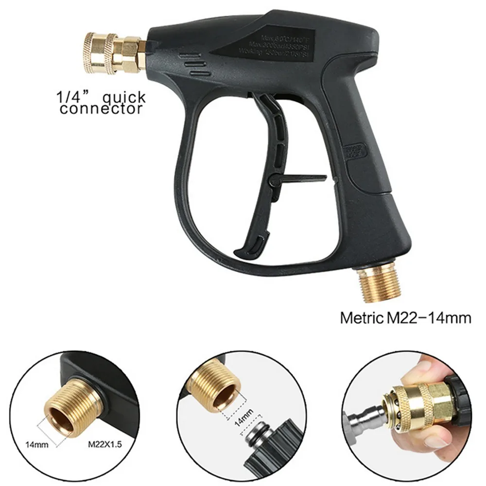 6pcs 5 Color Quick Connect Nozzles Pressure Washer Gun Handheld Design Foam Water Spray High Pressure Washer Spray Nozzles Kit
