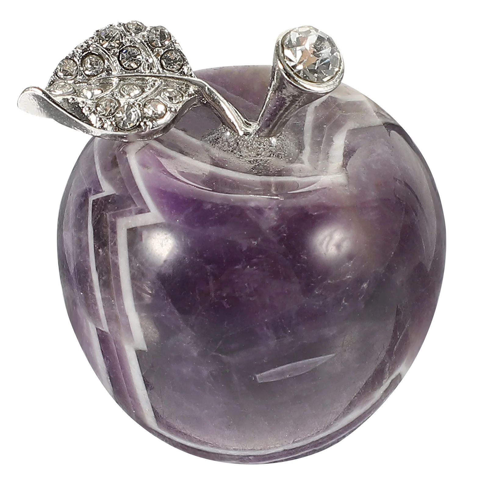 

Greeting Crystal Apple Ornament Figurine Portable Glass Artificial Fruit Christmas Decorations