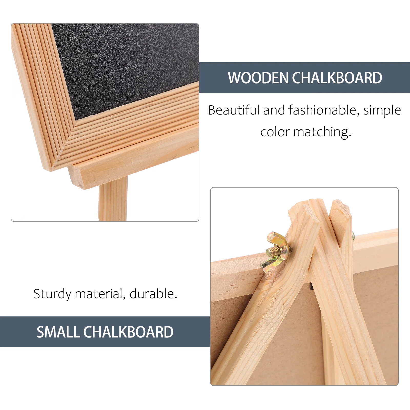 مجموعة واحدة من سبورة السبورة البسيطة مع قاعدة سبورة صغيرة متعددة الاستخدام لتزيين طاولة الطعام سبورة خشبية فنية #1