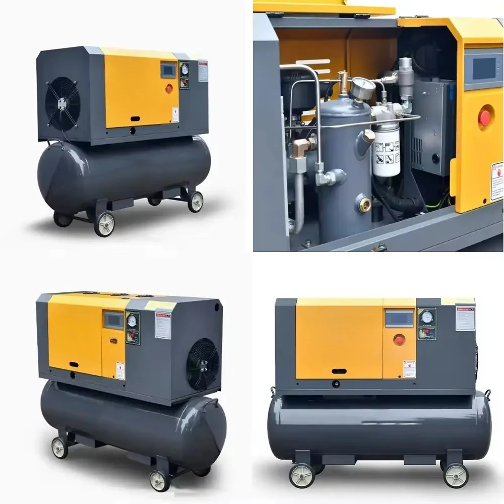 Applicable to All in One Integrated Screw Air Compressor for PM Variable Frequency Drive 7.5kw 15kw 8Bar Industrial Portable Air