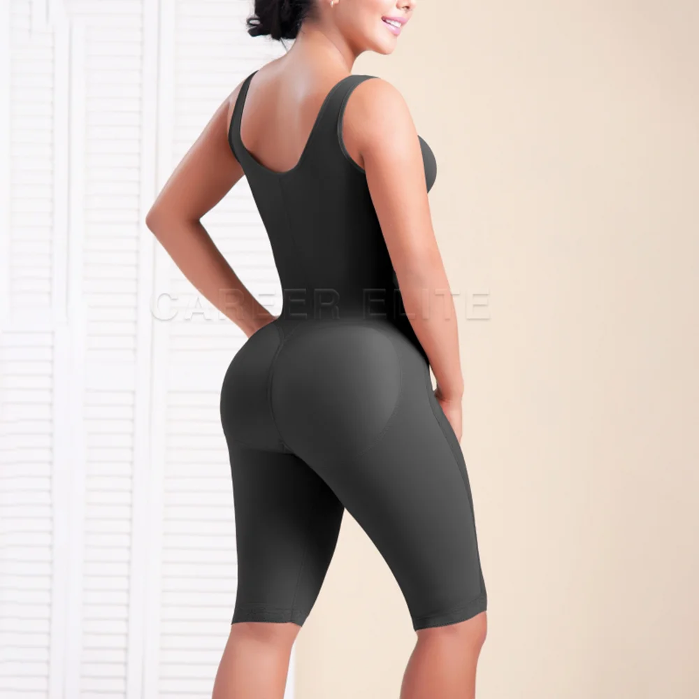 Colombian Shapewear Reducing and Shapers Abdominal Control Sleeveless knee Length Shorts Girdles for Women Slimming Butt Lifter