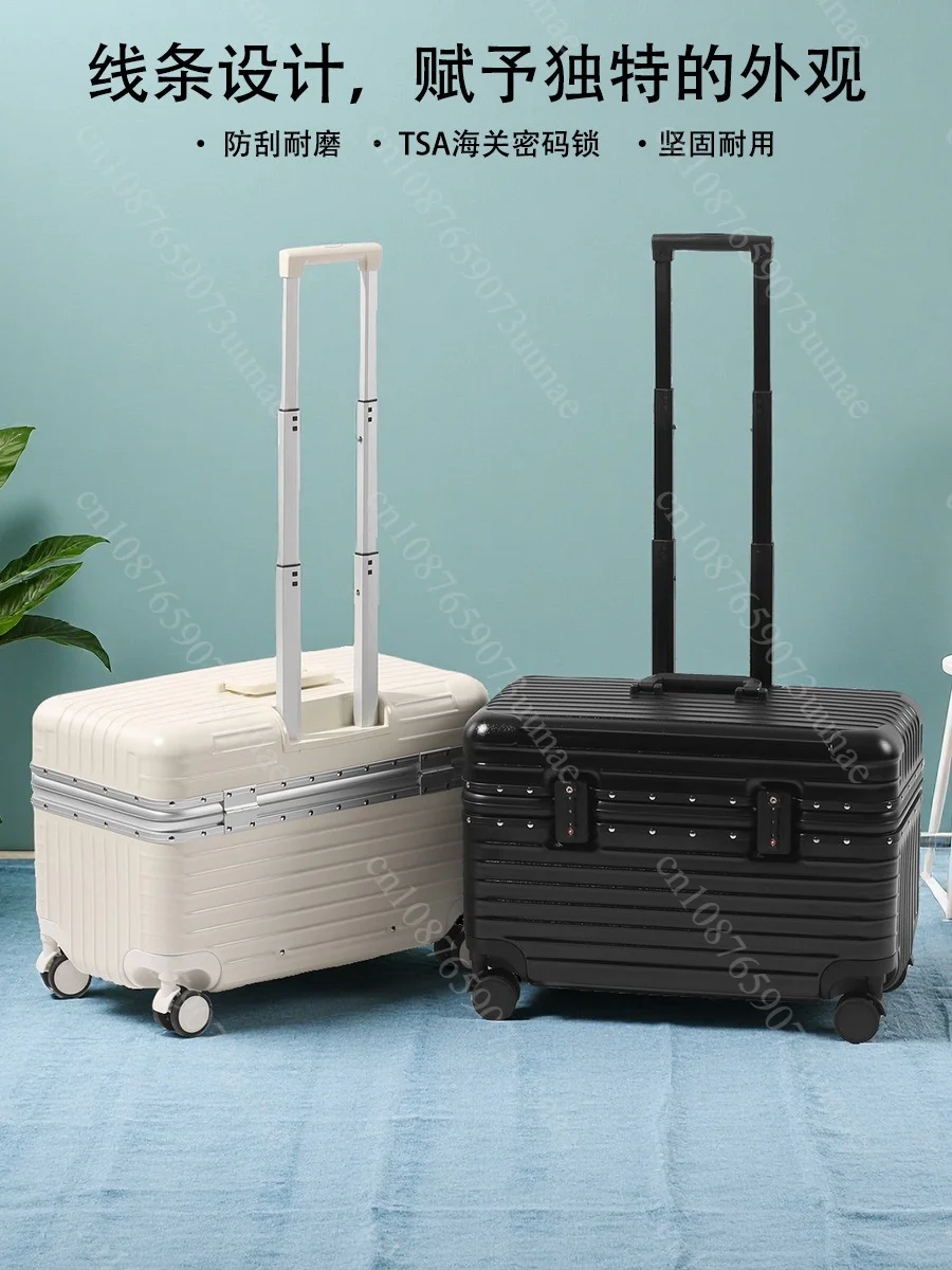 18 Inch Hard Shell Carry On Luggage, Anti-scratch Matte Briefcase, Cosmetic Case Tool Box, Password Lock Cabin Suitcase